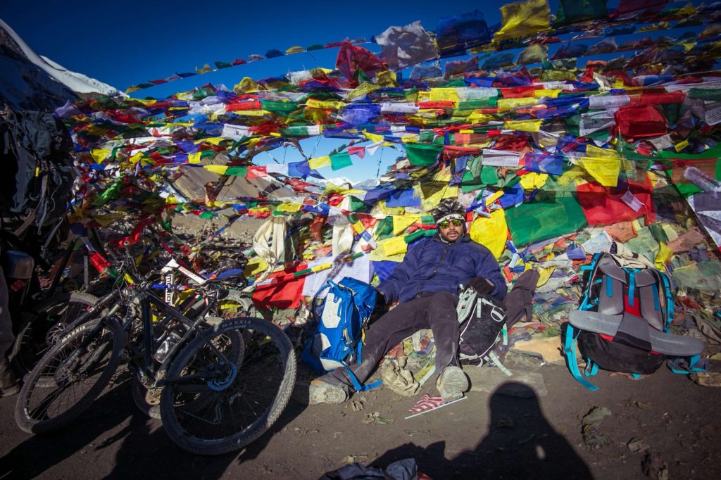 Annapurna Circuit MTB Tour - Clicket at Thorong La Pass