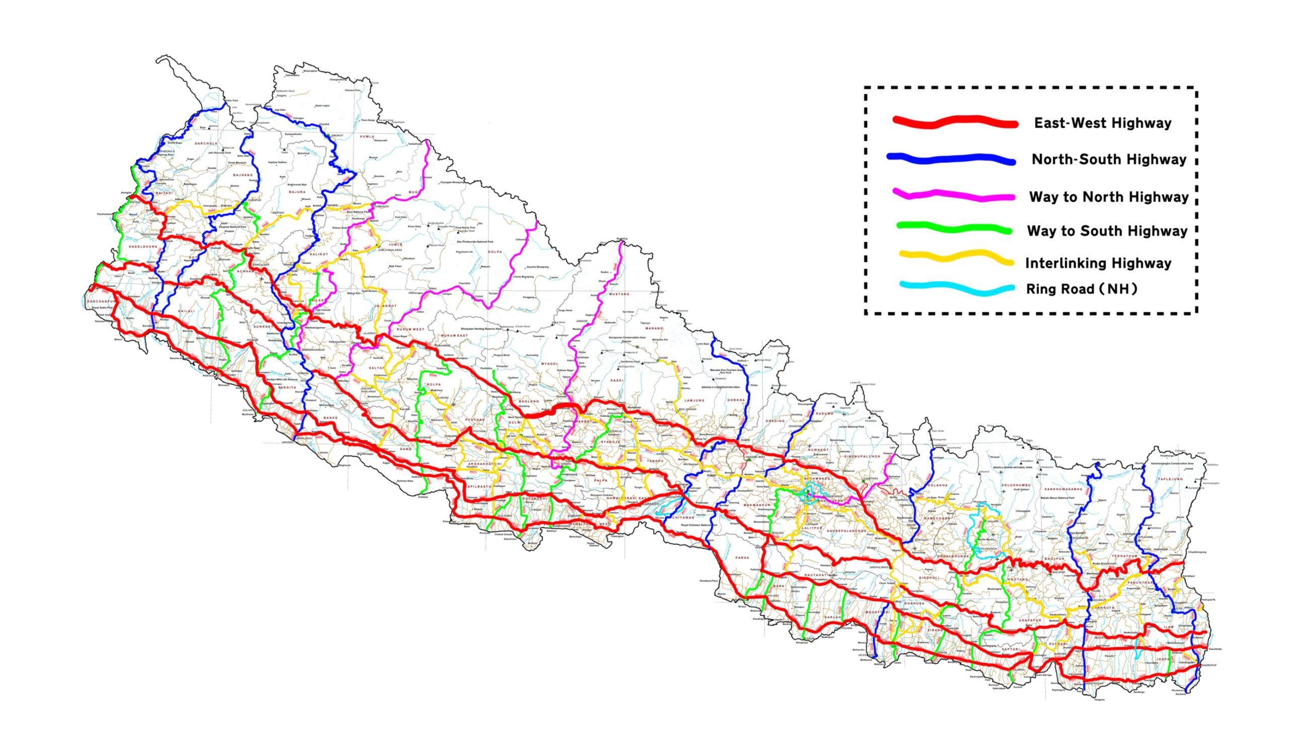 National Highways Network of Nepal